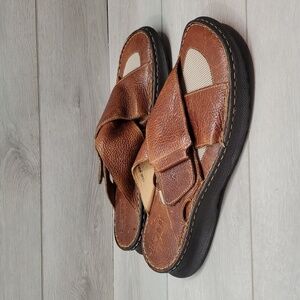 NEW Born Men Leather Crisscross Hook&loop Sandals shoes sz 11